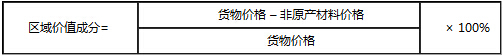 區(qū)域價(jià)值成分計(jì)算公式