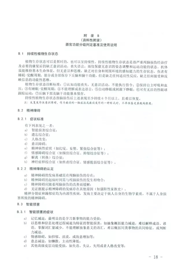 人體損傷致殘程度分級(jí)18